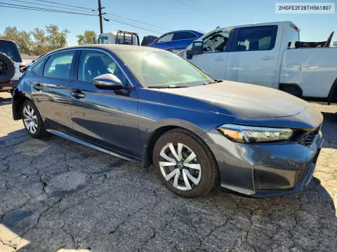 2026 Honda Civic Lx VIN 2HGFE2F28TH561807 фото 4