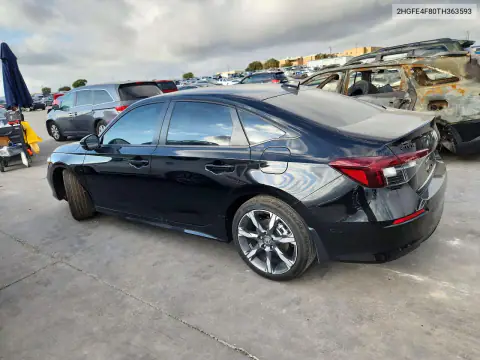 2HGFE4F80TH363593 — 2026 Honda Civic, фото 2 с аукциона Copart, Боковая часть