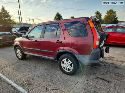 SHSRD78813U141883 — 2003 Honda CR-V, фото 2 с аукциона Copart, Задняя часть