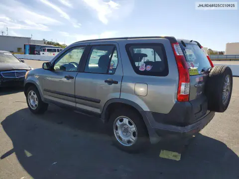 2005 Honda Cr-V Lx VIN JHLRD68525C010925 фото 2