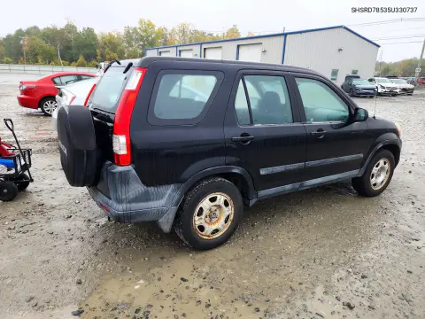 2005 Honda Cr-V Lx VIN SHSRD78535U330737 фото 3