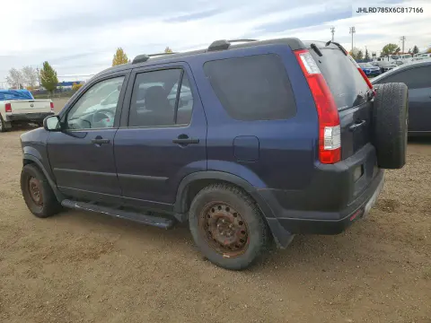 2006 Honda Cr-V Lx VIN JHLRD785X6C817166 фото 2