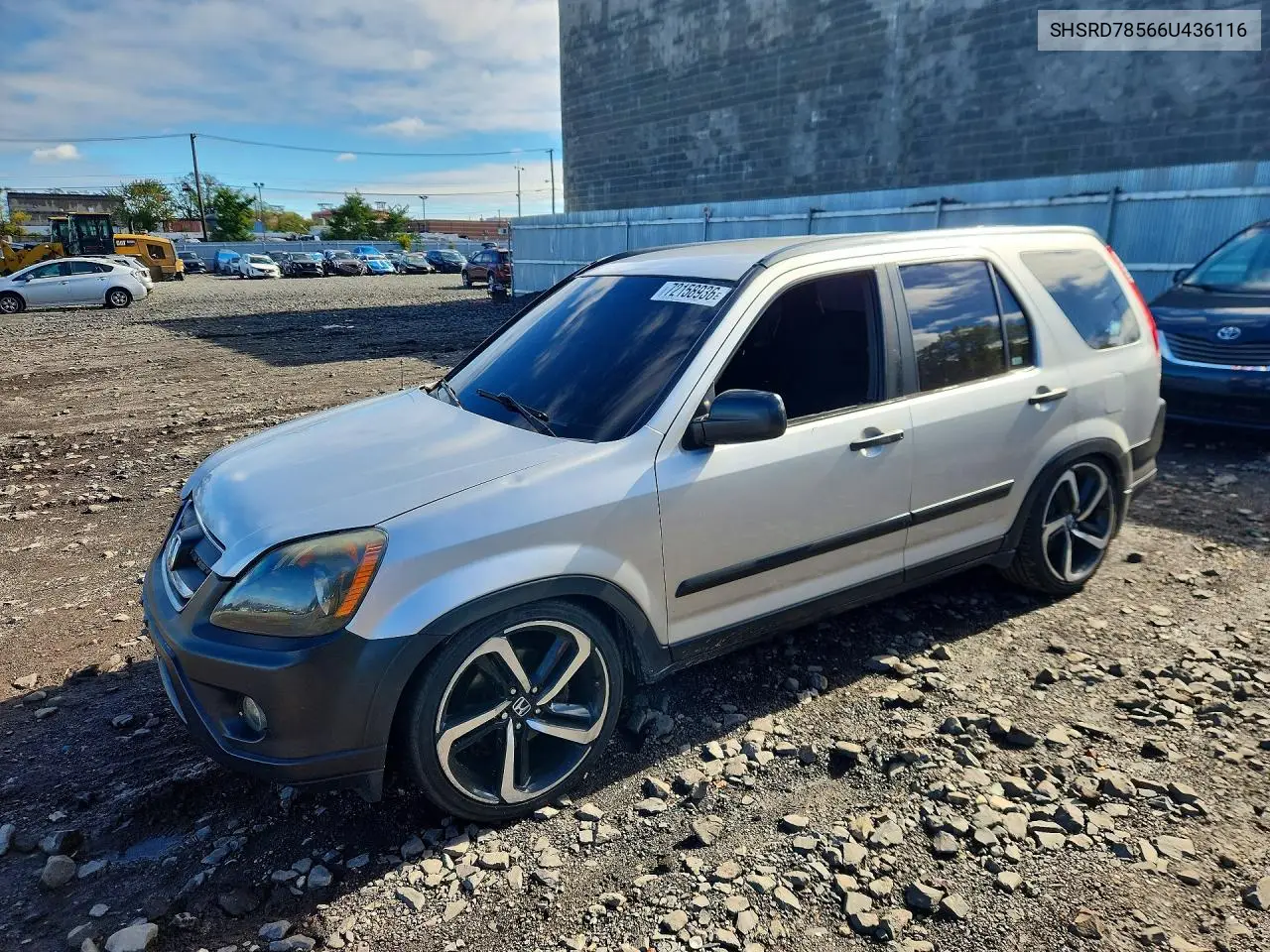 2006 Honda Cr-V Lx VIN SHSRD78566U436116 фото 1