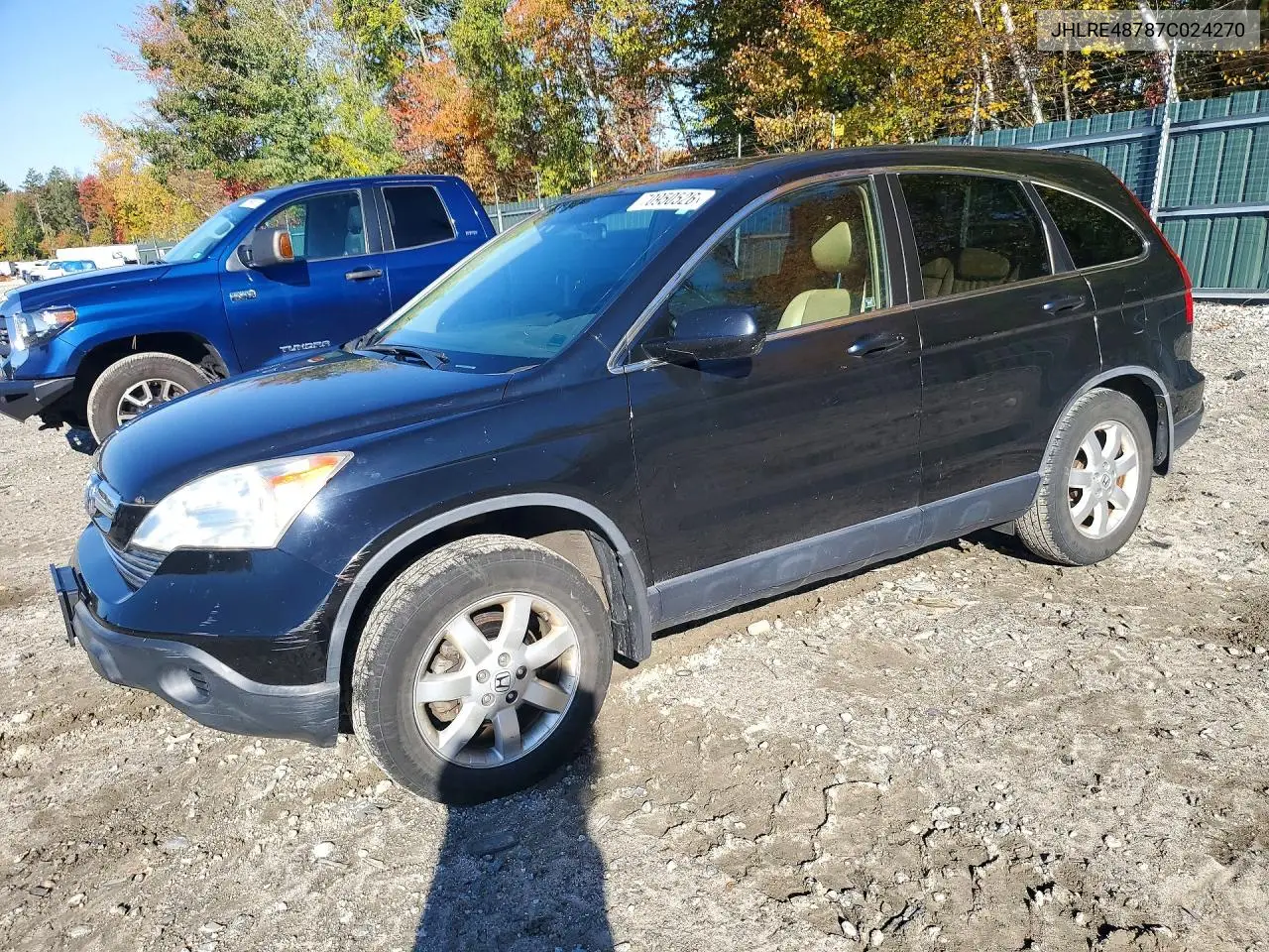 2007 Honda Cr-V Exl VIN JHLRE48787C024270 фото 1