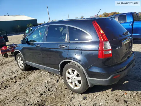 2007 Honda Cr-V Exl VIN JHLRE48787C024270 фото 2