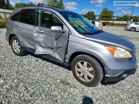2007 Honda Cr-V Exl VIN JHLRE48707C116618 фото 4