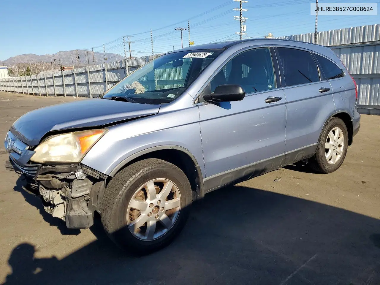 2007 Honda Cr-V Ex VIN JHLRE38527C008624 фото 1