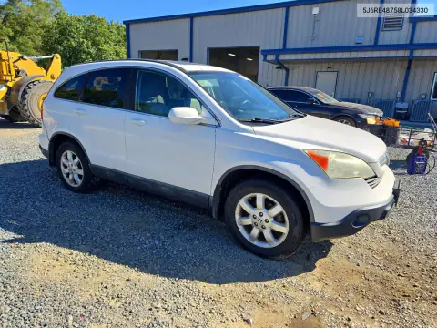 5J6RE48758L034330 — 2008 Honda CR-V, фото 4 с аукциона Copart, Задняя часть