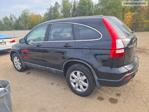 2008 Honda Cr-V Lx VIN 5J6RE48308L801692 фото 2