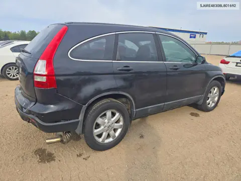 2008 Honda Cr-V Lx VIN 5J6RE48308L801692 фото 3