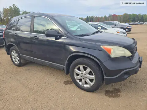 2008 Honda Cr-V Lx VIN 5J6RE48308L801692 фото 4