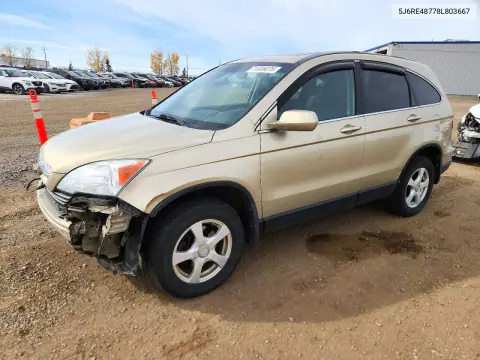5J6RE48778L803667 — 2008 Honda CR-V, Передняя часть, фото до ремонта