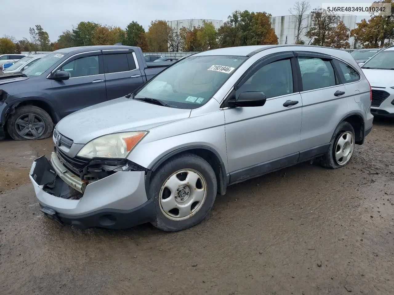 2009 Honda Cr-V Lx VIN 5J6RE48349L010342 фото 1