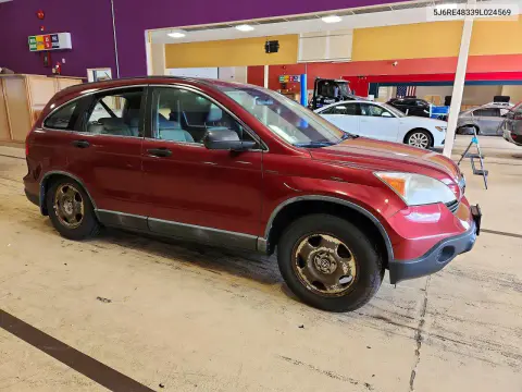 2009 Honda Cr-V Lx VIN 5J6RE48339L024569 фото 4