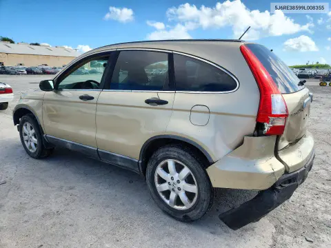 2009 Honda Cr-V Ex VIN 5J6RE38599L008355 фото 2