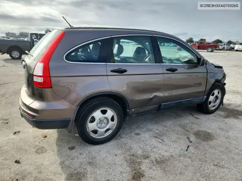 2010 Honda Cr-V Lx VIN 3CZRE3H3XAG703265 фото 3