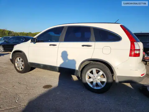 5J6RE4H35AL027106 — 2010 Honda CR-V, фото 2 с аукциона Copart 20.10.2026, Естественный износ