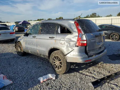 2011 Honda Cr-V Lx VIN 5J6RE3H36BL045836 фото 2