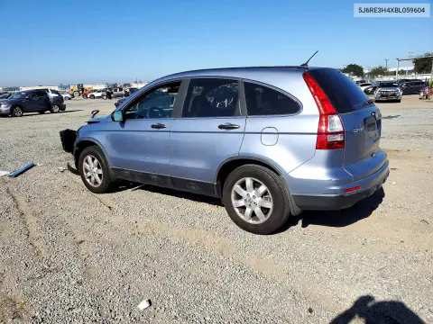 2011 Honda Cr-V Se VIN 5J6RE3H4XBL059604 фото 2