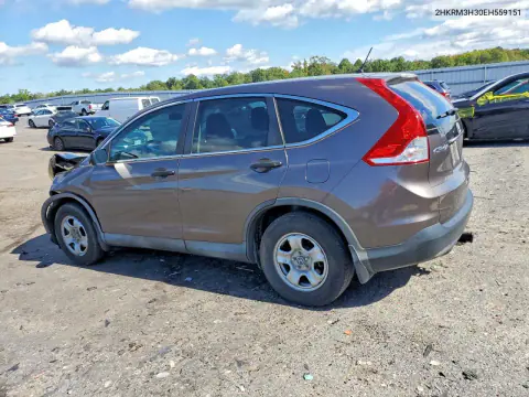 2014 Honda Cr-V Lx VIN 2HKRM3H30EH559151 фото 2