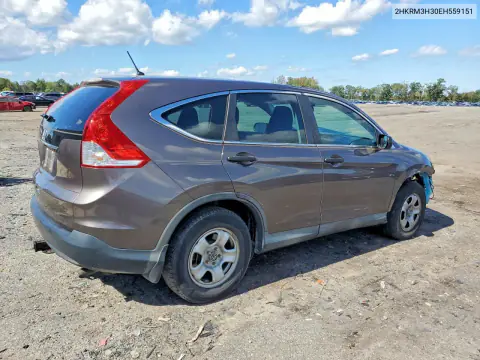 2014 Honda Cr-V Lx VIN 2HKRM3H30EH559151 фото 3