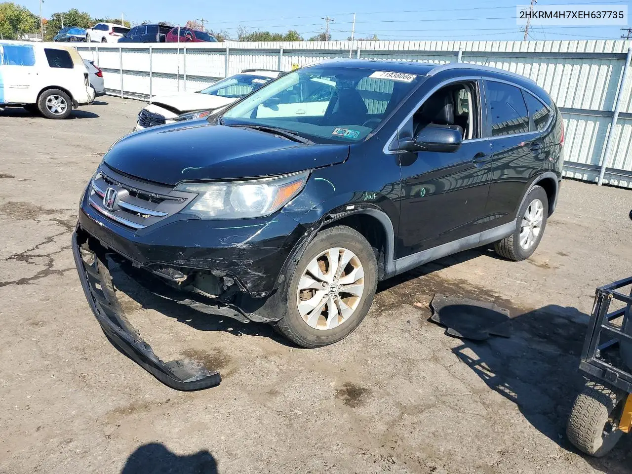 2014 Honda Cr-V Exl VIN 2HKRM4H7XEH637735 фото 1