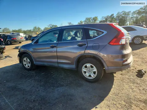 2015 Honda Cr-V Lx VIN 2HKRM4H33FH638322 фото 2