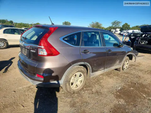 2015 Honda Cr-V Lx VIN 2HKRM4H33FH638322 фото 3