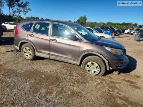 2015 Honda Cr-V Lx VIN 2HKRM4H33FH638322 фото 4
