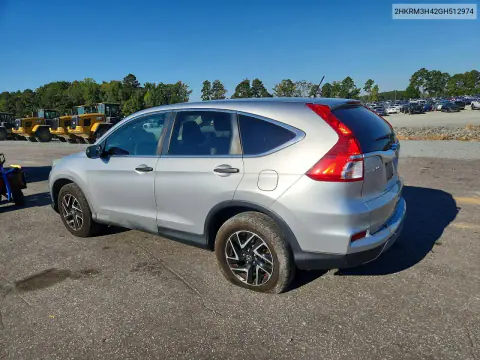 2016 Honda Cr-V Se VIN 2HKRM3H42GH512974 фото 2