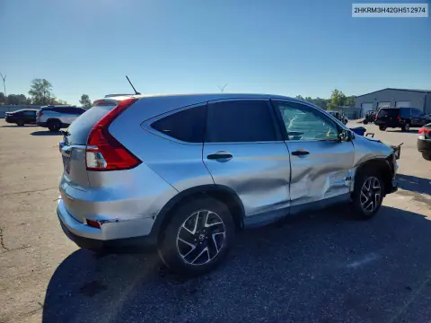 2016 Honda Cr-V Se VIN 2HKRM3H42GH512974 фото 3