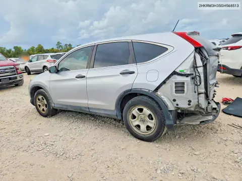 2016 Honda Cr-V Lx VIN 2HKRM3H35GH568513 фото 2