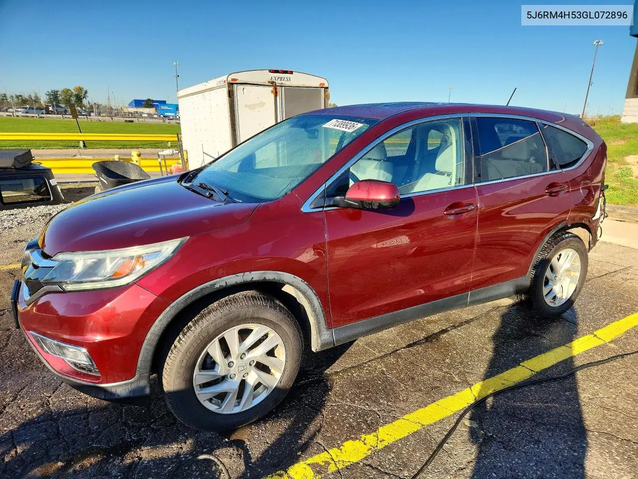 5J6RM4H53GL072896 Honda CR-V 2016 — повреждение Задняя часть, фото до ремонта