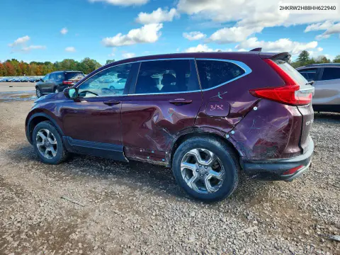 2017 Honda Cr-V Exl VIN 2HKRW2H88HH622940 фото 2