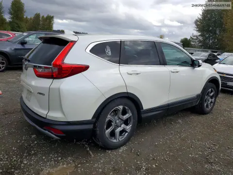 2017 Honda Cr-V Ex VIN 2HKRW2H51HH669748 фото 3