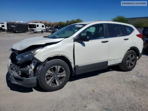 2HKRW5H37JH419890 — 2018 Honda CR-V, Передняя часть, фото до ремонта