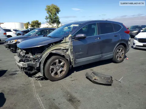 5J6RW1H88JA014174 — 2018 Honda CR-V, Передняя часть, фото до ремонта