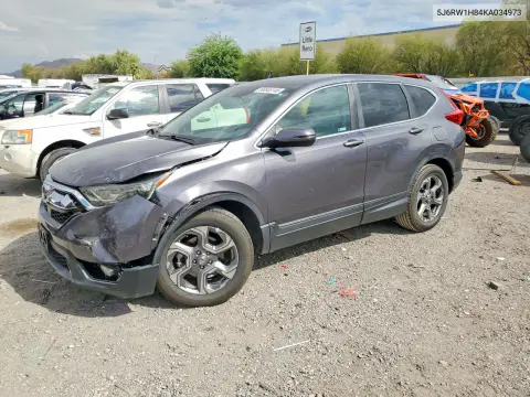 5J6RW1H84KA034973 — 2019 Honda CR-V, Передняя часть, фото до ремонта