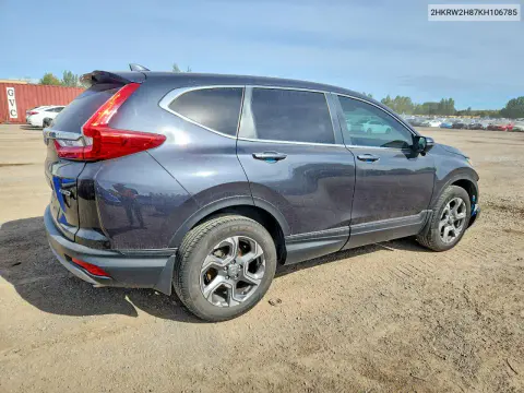 2019 Honda Cr-V Exl VIN 2HKRW2H87KH106785 фото 3