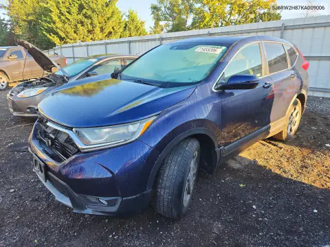 5J6RW2H87KA009006 — 2019 Honda CR-V, Передняя часть, фото до ремонта