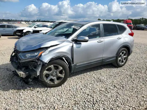 5J6RW1H58KA025344 — 2019 Honda CR-V, Передняя часть, фото до ремонта