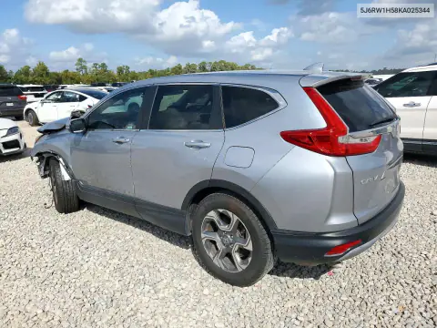 5J6RW1H58KA025344 — 2019 Honda CR-V, фото 2 с аукциона Copart, Передняя часть