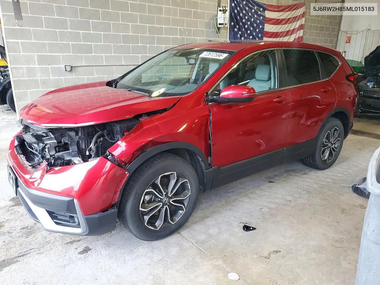 5J6RW2H85ML015183 Honda CR-V 2021 — повреждение Передняя часть, фото до ремонта