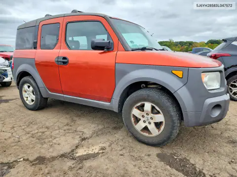 2003 Honda Element Ex VIN 5J6YH28583L047572 фото 4