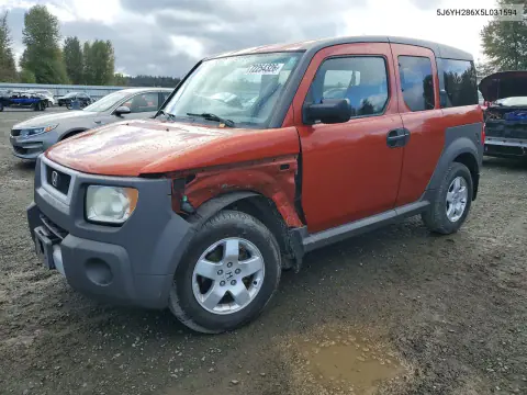 5J6YH286X5L031594 — 2005 Honda Element, Передняя часть, фото до ремонта