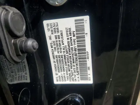 2010 HONDA ELEMENT VIN 5J6YH1H7XAL001461 фото 12