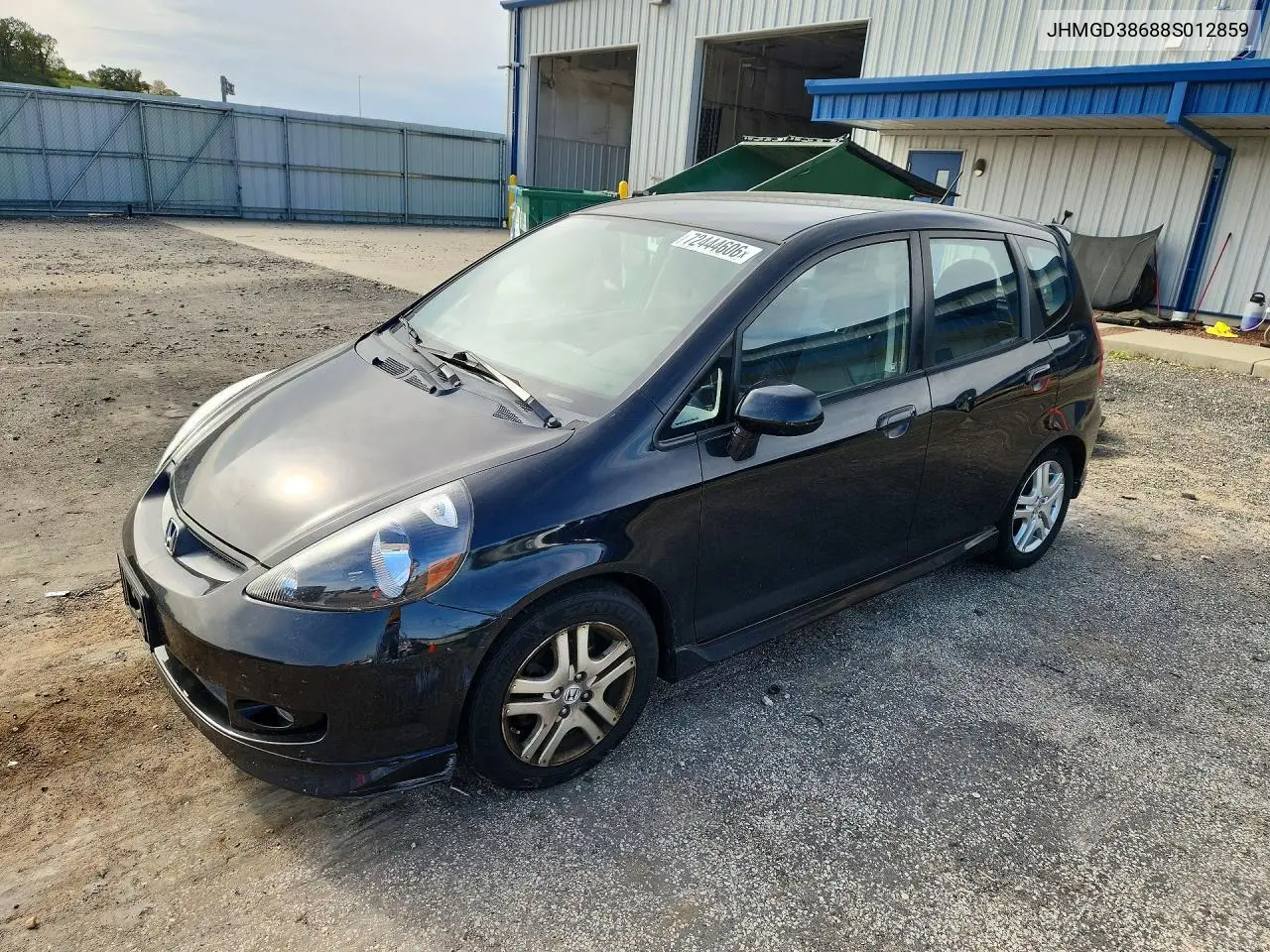 2008 Honda Fit Sport VIN JHMGD38688S012859 фото 1
