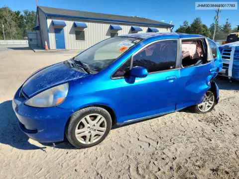 JHMGD38468S017783 — 2008 Honda Fit, Задняя часть, фото до ремонта