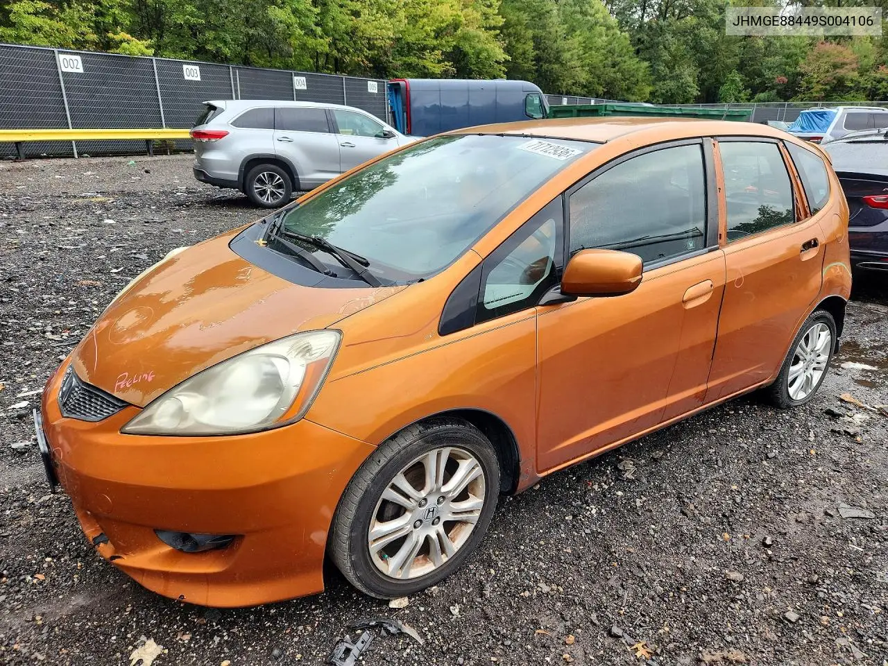 2009 Honda Fit Sport VIN JHMGE88449S004106 фото 1