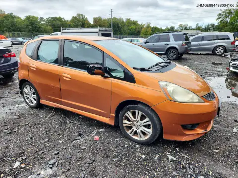 2009 Honda Fit Sport VIN JHMGE88449S004106 фото 4